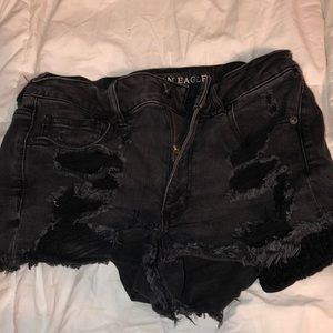 American Eagle Black Jean Shorts
